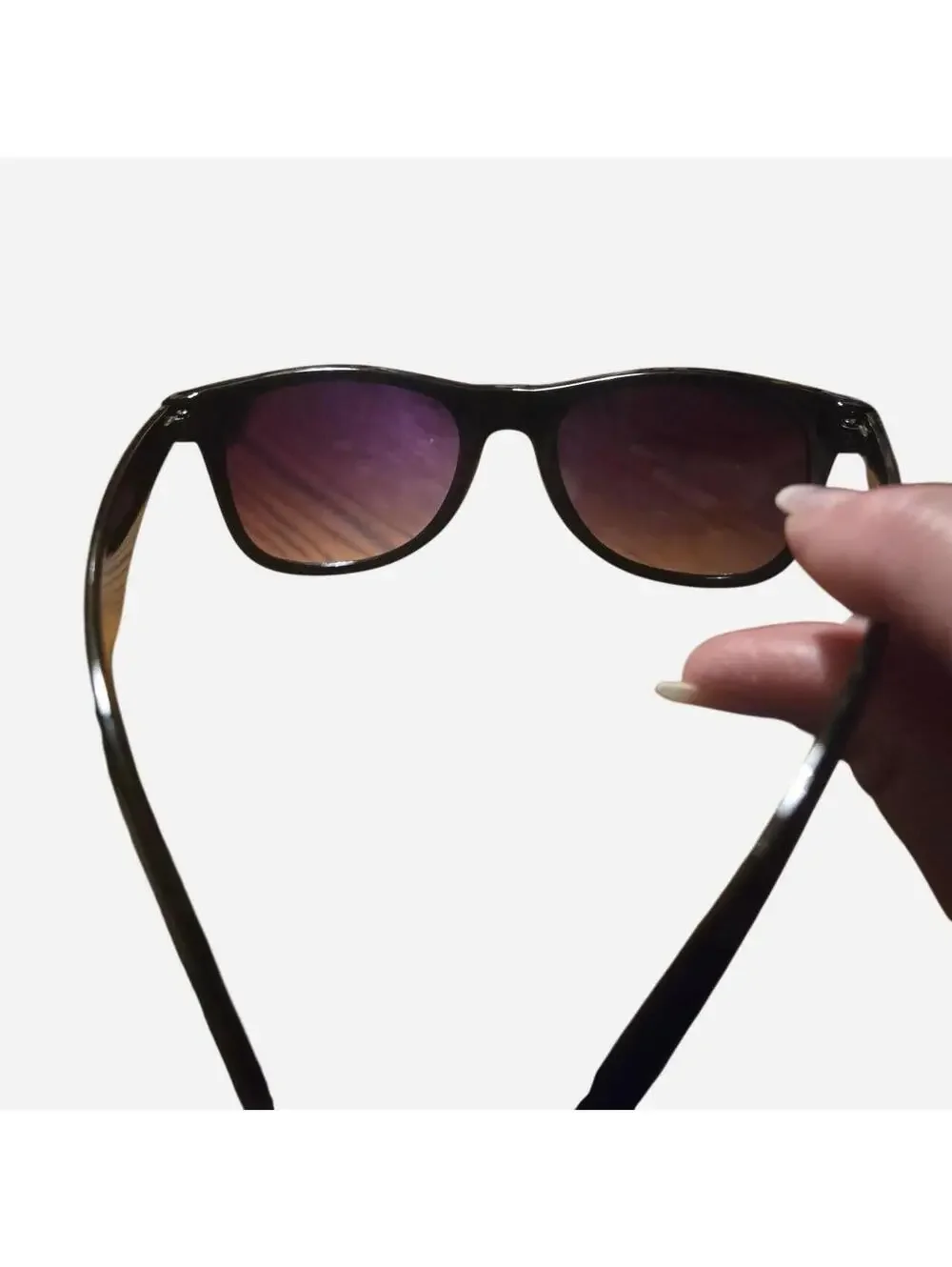 Classic Black Wayfarer Style Sunglasses with Gradient Lenses